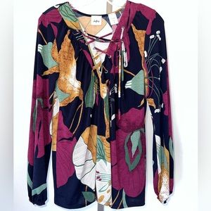 Daytrip Long Sleeve Front Tie Top.